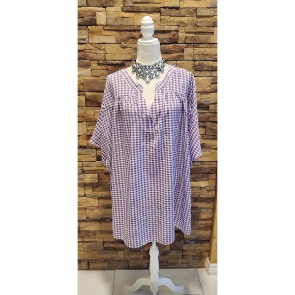 BLOOMCHIC TUNIC PURPLE SLEEVELESS POLYESTER SIZE 30(5X) - Picture 1 of 7